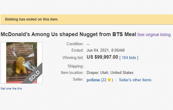 among us chicken nugget
